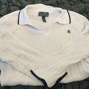 RL Collared Vneck Pullover